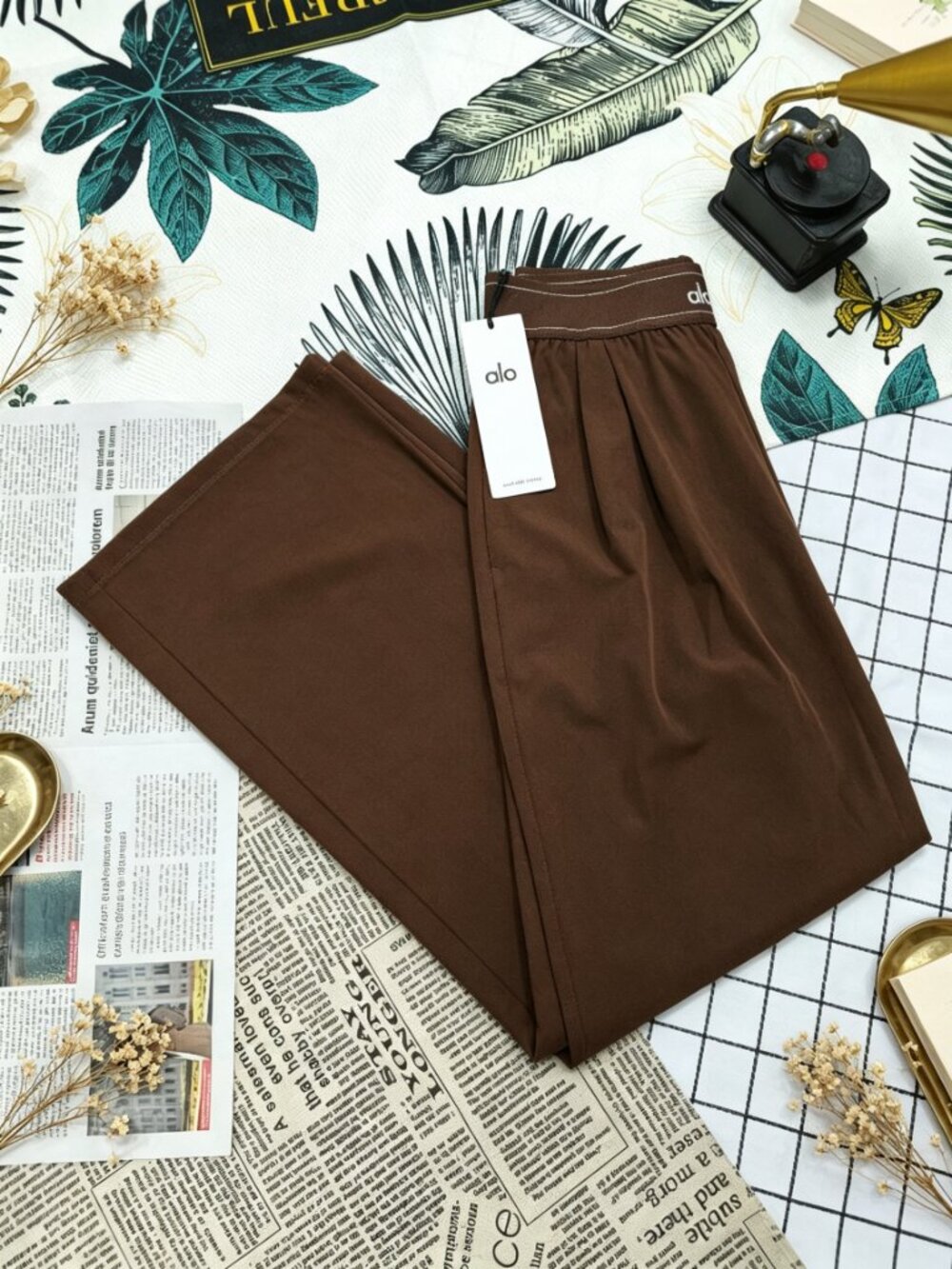 NWT🦔ALO Yoga Espresso Wide Leg Suit Up Pants 30" Inseam - Picture 5 of 6